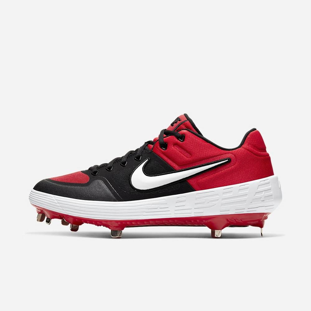 Crampon Baseball Nike Alpha Huarache Elite 2 Low Noir 1032-876 Black/Red/White Femme | HKX-57140071